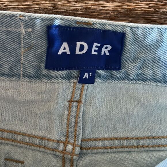 🎀 NEW SSENSE Ader error Innersy deconstructed straight leg jeans 26 - Picture 6 of 13